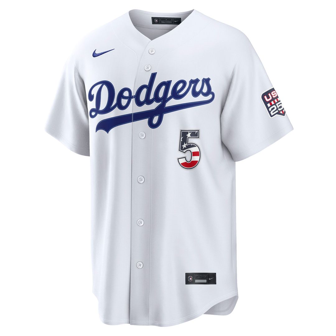 Los Angeles Dodgers Freddie Freeman Nike USA 250 Fourth of July Home Stadium Jersey - White Team Jersey Sports Fan Apparel