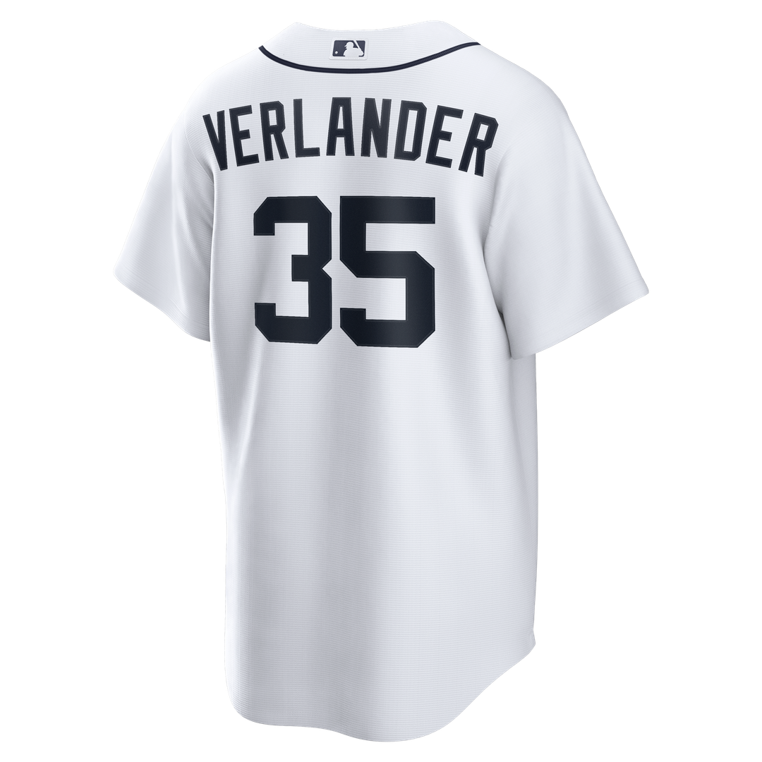Detroit Tigers Justin Verlander Nike Home Replica Jersey - White Team Jersey Sports Fan Apparel