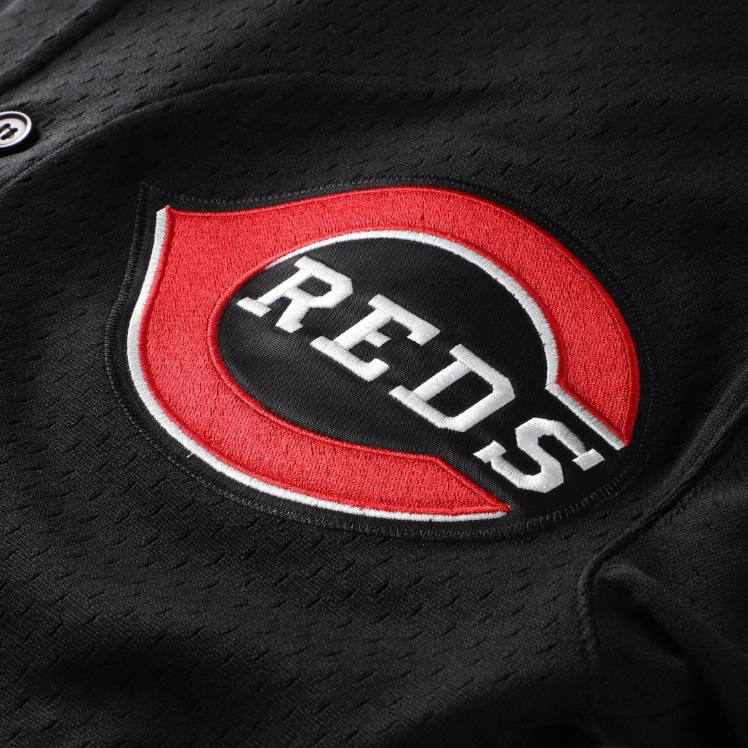 Cincinnati Reds Ken Griffey Jr. Mitchell & Ness Cooperstown Mesh Batting Practice Button - Up Jersey - Black Team Jersey Sports Fan Apparel