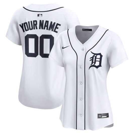 Detroit Tigers Nike Women's Home Limited Custom Jersey - White Team Jersey Sports Fan Apparel