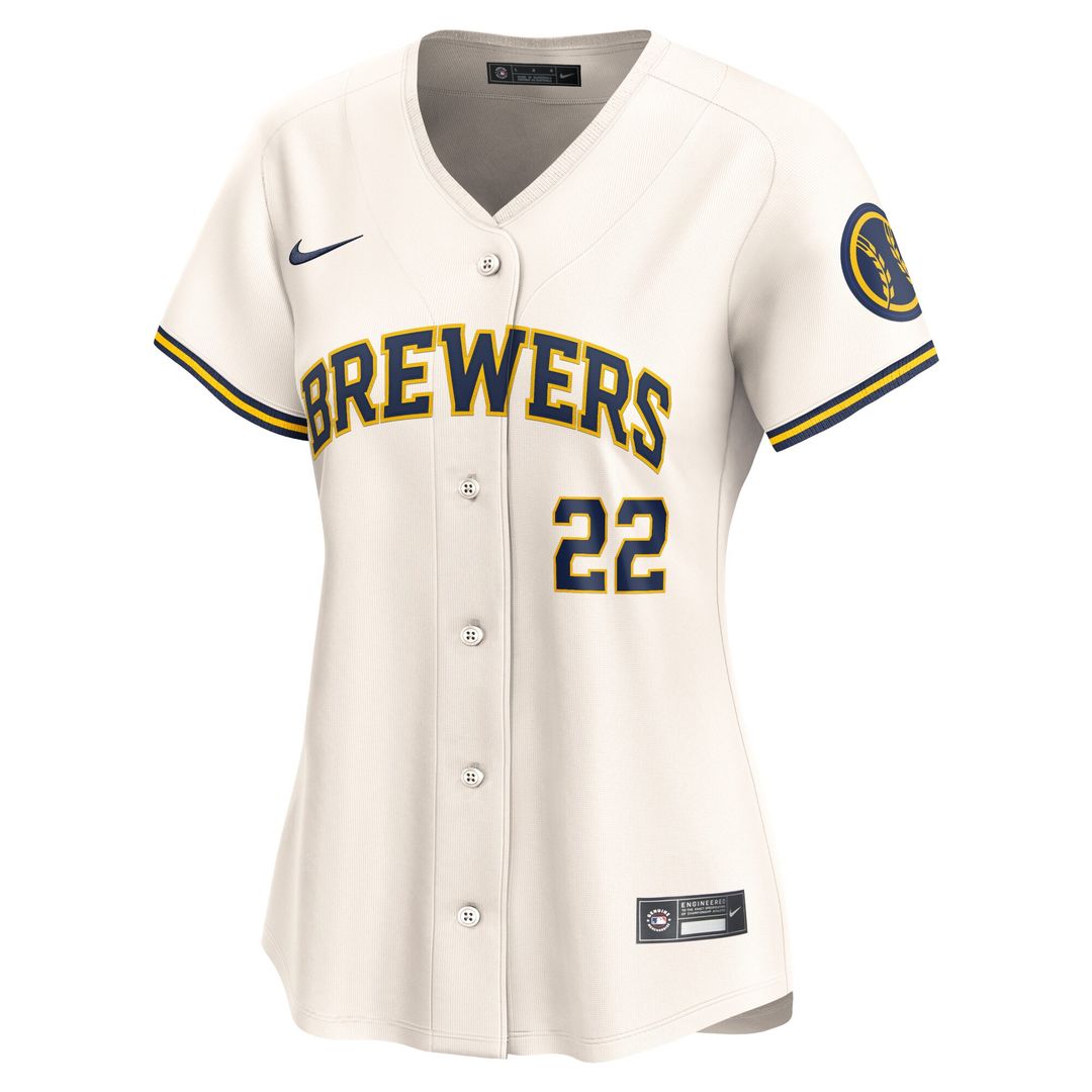 Milwaukee Brewers Christian Yelich Nike Women's Home Limited Player Jersey - Cream Team Jersey Sports Fan Apparel