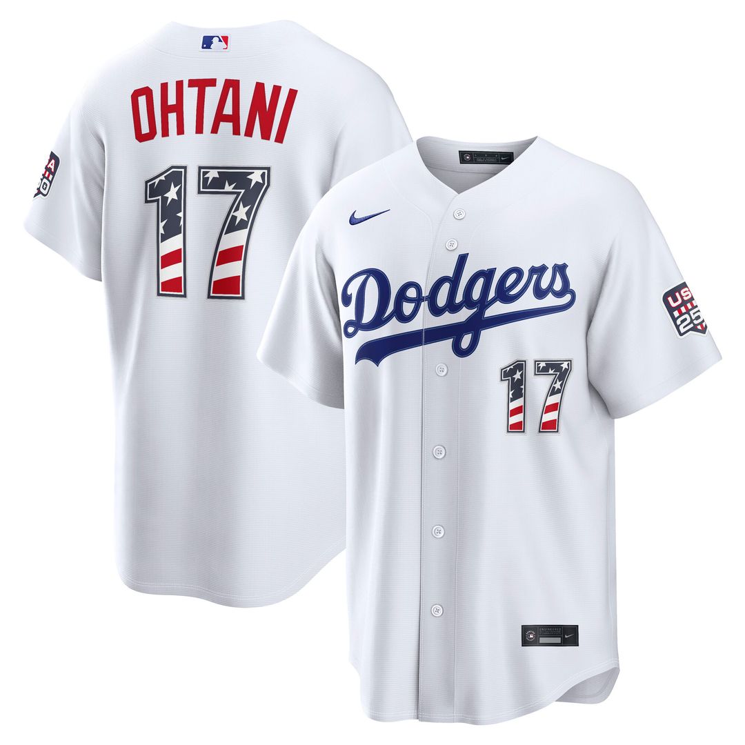 Los Angeles Dodgers Shohei Ohtani Nike USA 250 Fourth of July Home Stadium Jersey - White Team Jersey Sports Fan Apparel
