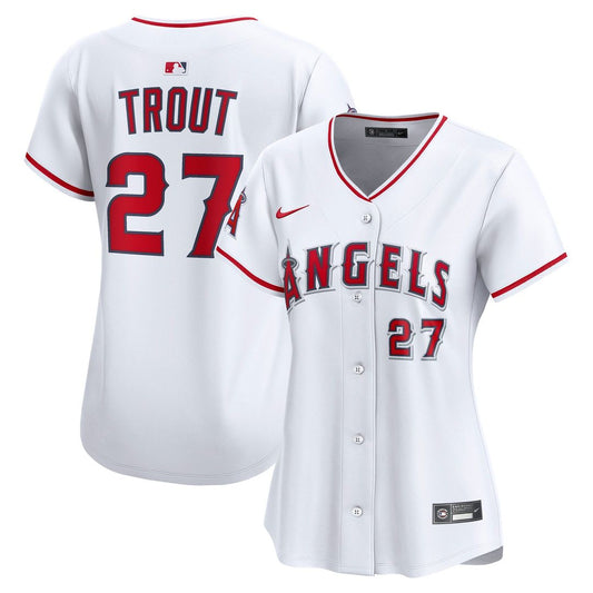 Los Angeles Angels Mike Trout Nike Women's Home Limited Player Jersey - White Team Jersey Sports Fan Apparel