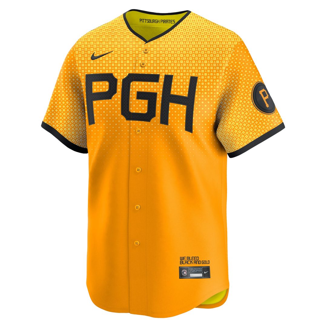 Pittsburgh Pirates Nike City Connect Limited Jersey - Gold Team Jersey Sports Fan Apparel