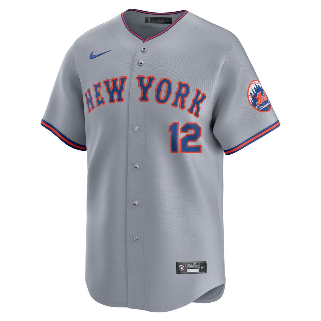 New York Mets Francisco Lindor Nike Alternate Limited Jersey - Black Team Jersey Sports Fan Apparel