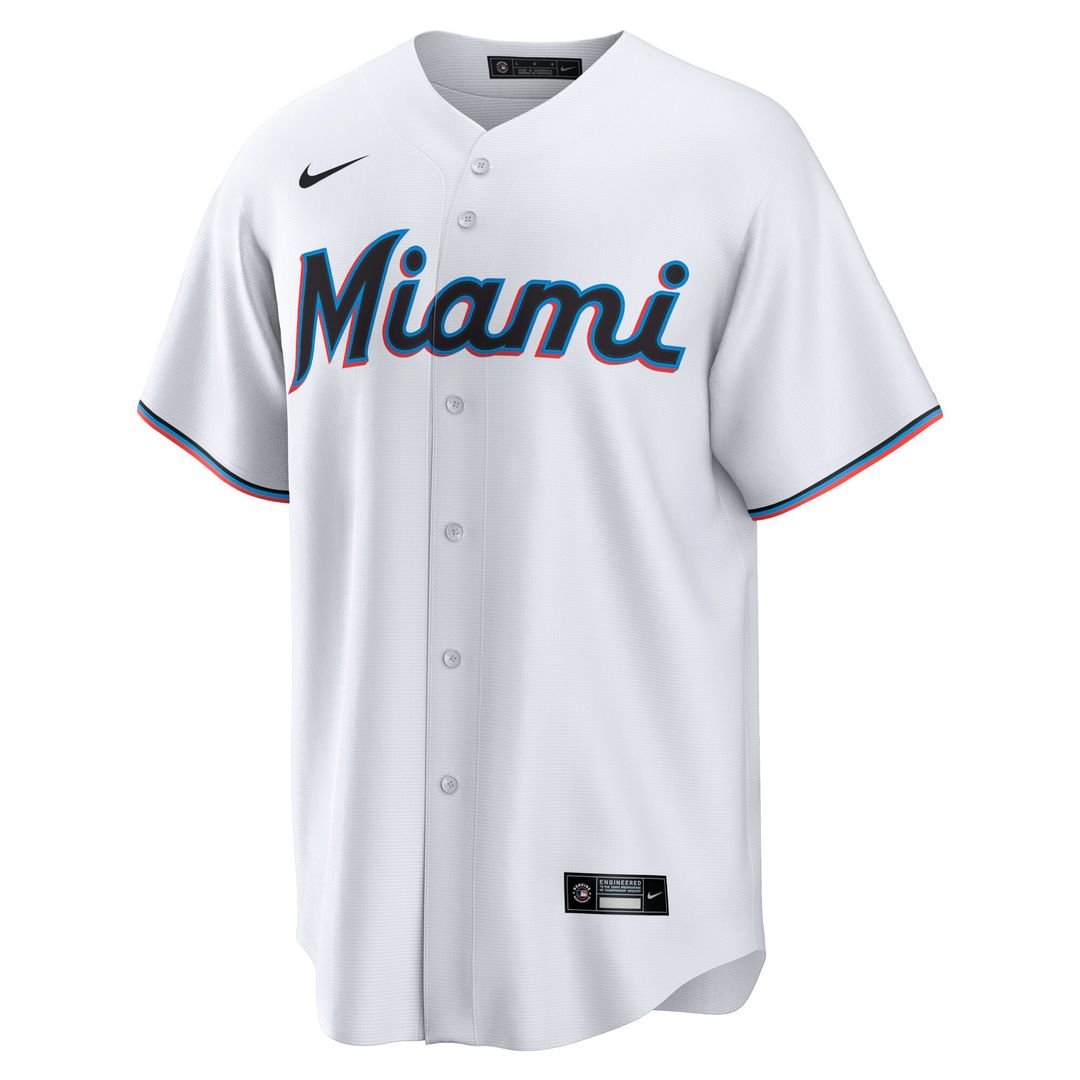 Miami Marlins Sandy Alcantara Nike Replica Player Jersey - White Team Jersey Sports Fan Apparel