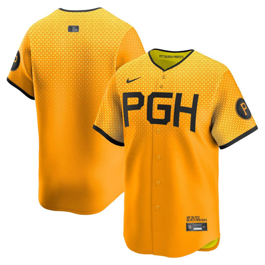 Pittsburgh Pirates Nike City Connect Limited Jersey - Gold Team Jersey Sports Fan Apparel