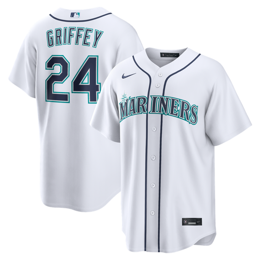 Seattle Mariners Ken Griffey Jr. Nike Home Replica Jersey - White Team Jersey Sports Fan Apparel
