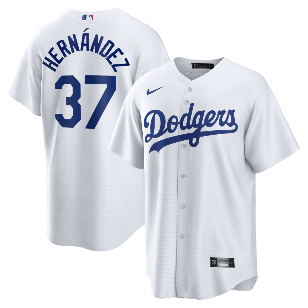 Los Angeles Dodgers Teoscar Hernández Nike Home Replica Jersey - White Team Jersey Sports Fan Apparel