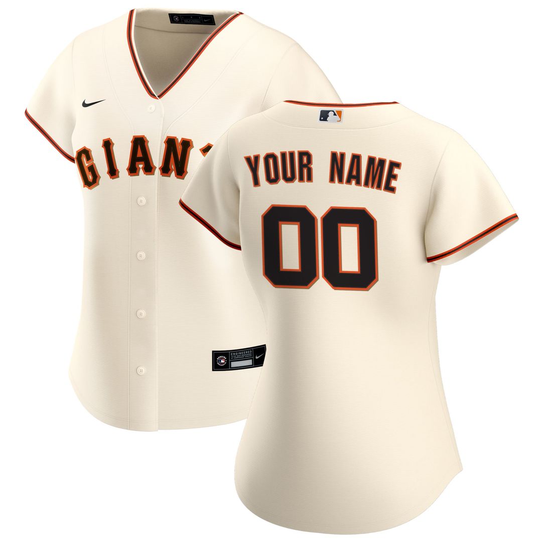 San Francisco Giants Nike Women's Home Replica Custom Jersey - Cream Team Jersey Sports Fan Apparel