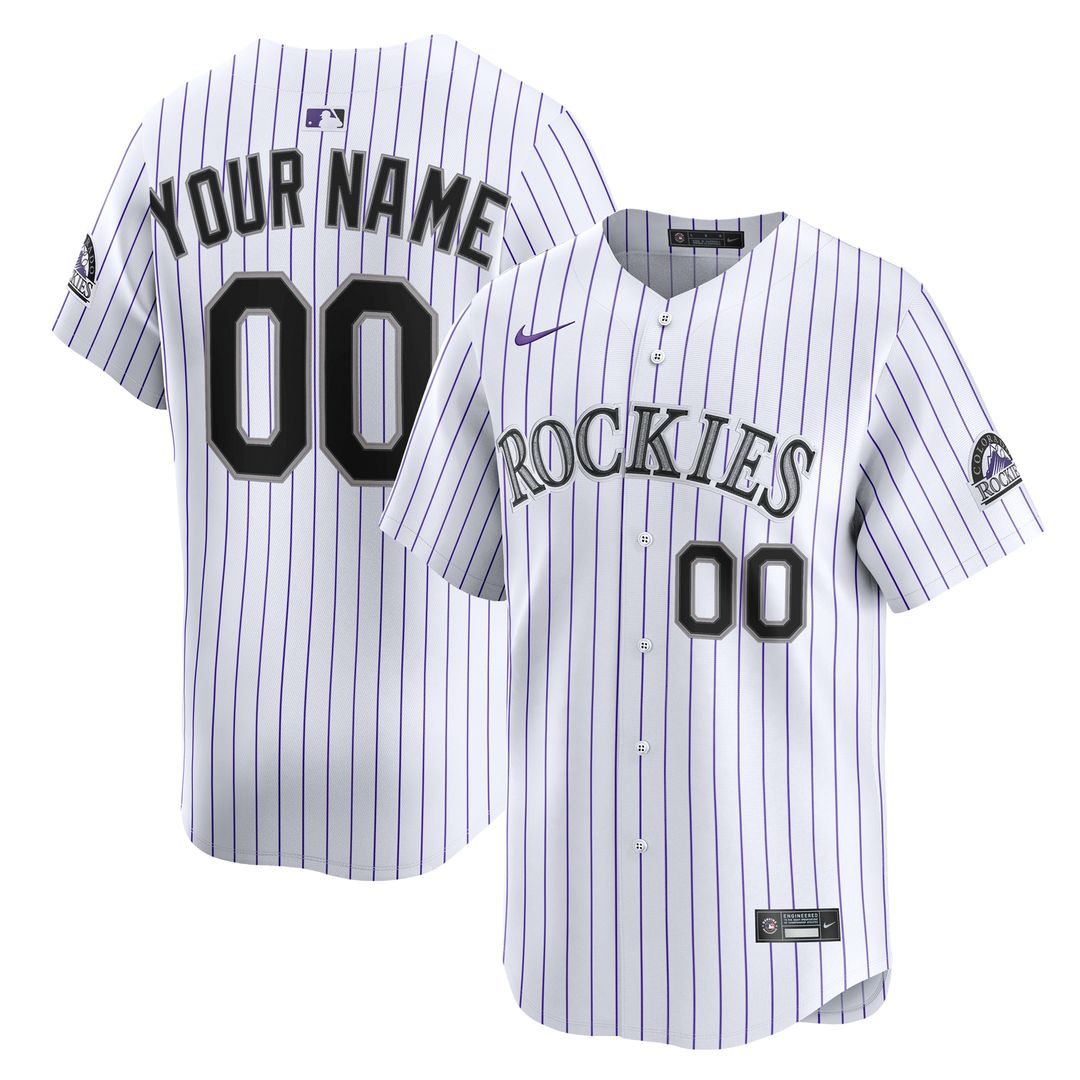Colorado Rockies Nike Home Limited Custom Jersey - White Team Jersey Sports Fan Apparel