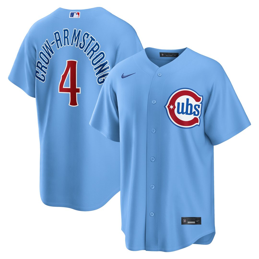 Chicago Cubs Pete Crow - Armstrong Nike Alternate Replica Jersey - Light Blue Team Jersey Sports Fan Apparel
