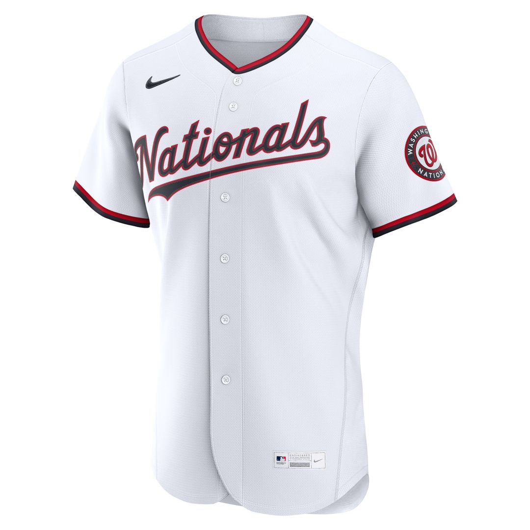 Washington Nationals Nike Home Authentic Custom Jersey - White Team Jersey Sports Fan Apparel