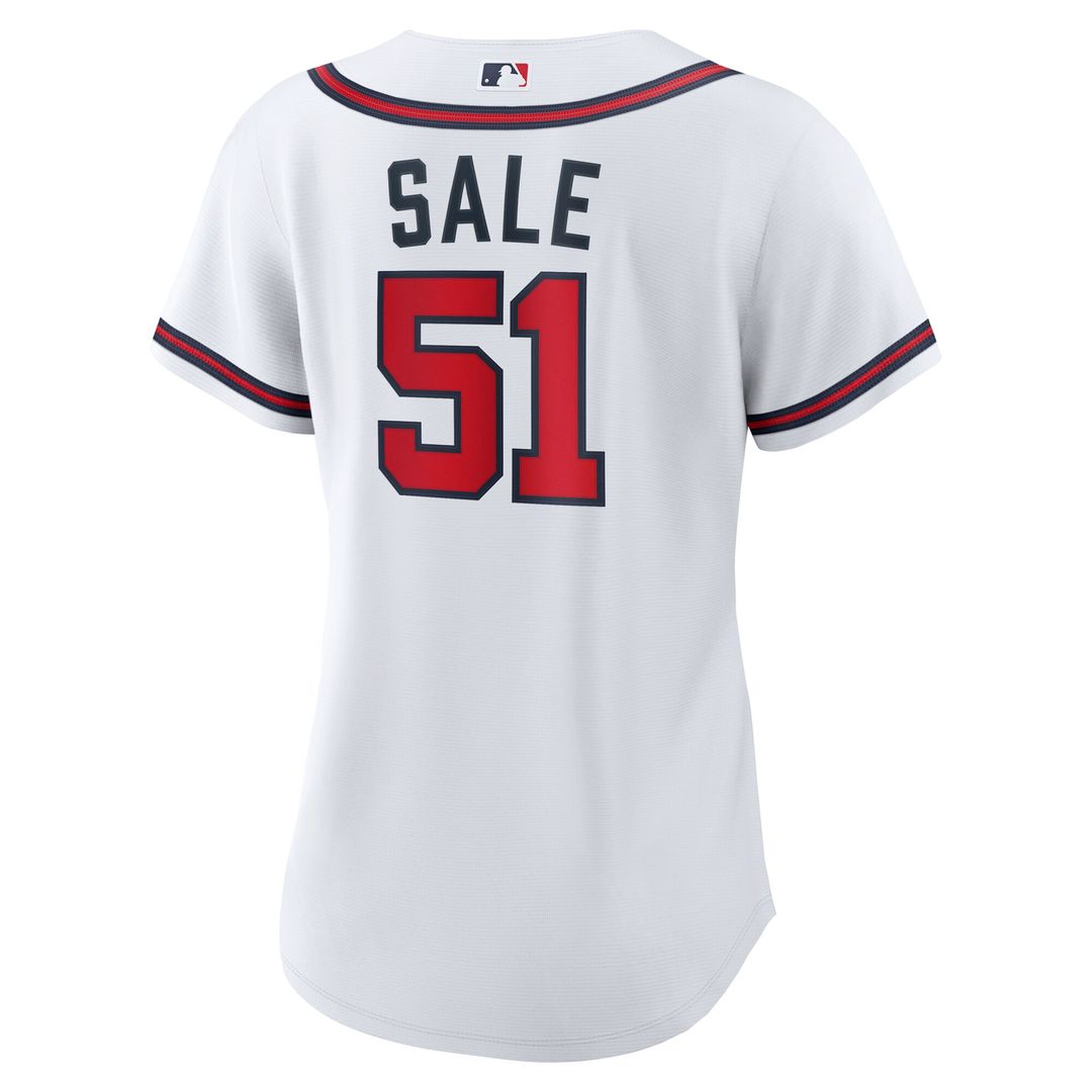 Atlanta Braves Chris Sale Nike Women's Home Replica Jersey - White Team Jersey Sports Fan Apparel