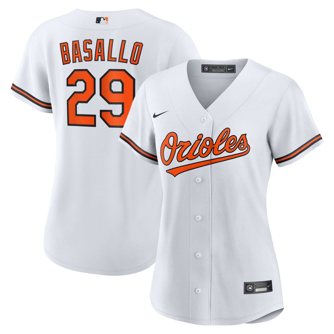 Baltimore Orioles Samuel Basallo Nike Women's Replica Player Jersey - White Team Jersey Sports Fan Apparel