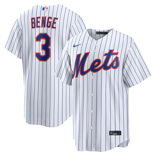 New York Mets Carson Benge Nike Home Replica Jersey - White Team Jersey Sports Fan Apparel