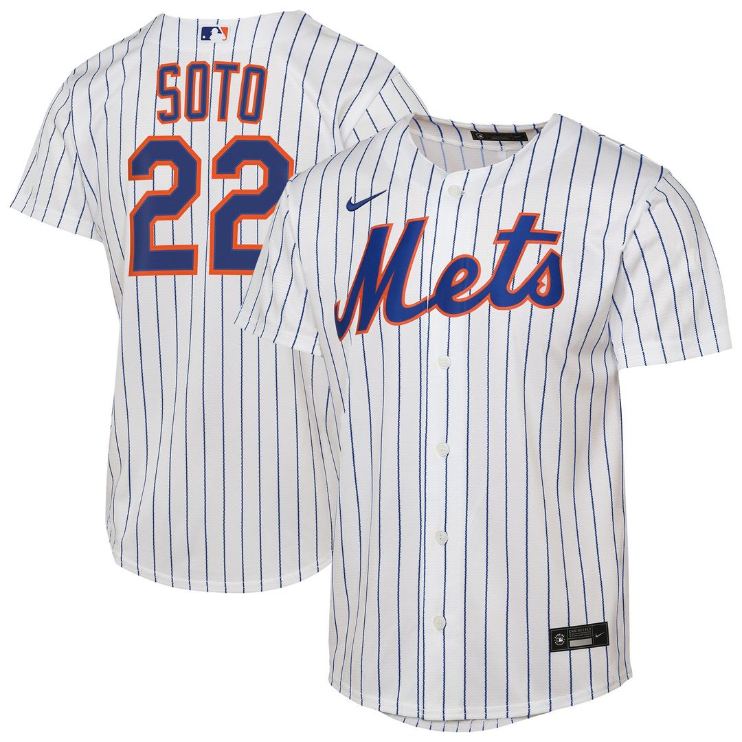 New York Mets Juan Soto Nike Youth Home Replica Player Jersey - White Team Jersey Sports Fan Apparel