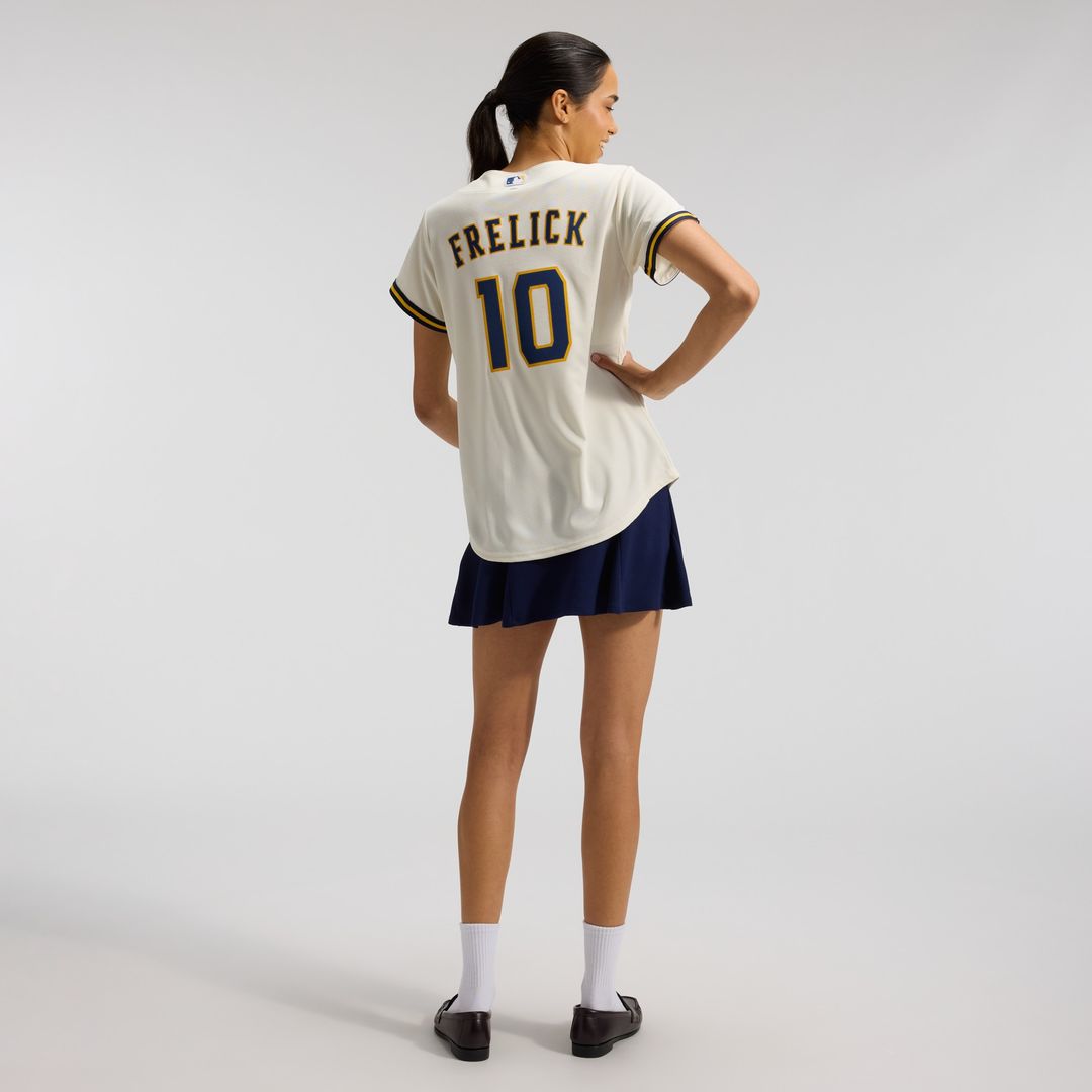 Milwaukee Brewers Sal Frelick Nike Women's Home Replica Jersey - Cream Team Jersey Sports Fan Apparel