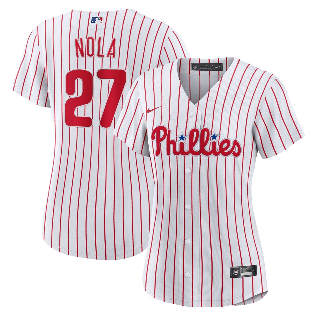Philadelphia Phillies Aaron Nola Nike Women's Home Replica Jersey - White Team Jersey Sports Fan Apparel