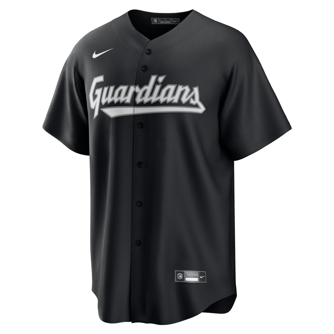 Cleveland Guardians Nike Replica Jersey - Black Team Jersey Sports Fan Apparel