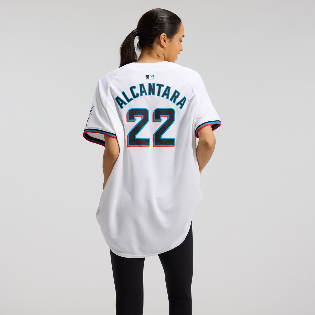 Miami Marlins Sandy Alcantara Nike Women's Home Limited Player Jersey - White Team Jersey Sports Fan Apparel