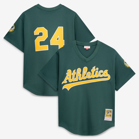 Athletics Rickey Henderson Mitchell & Ness Authentic Batting Practice Jersey - Green Team Jersey Sports Fan Apparel