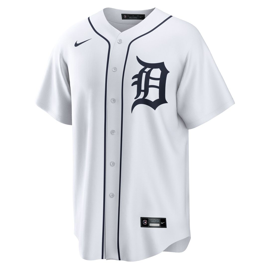 Detroit Tigers Kerry Carpenter Nike Home Replica Jersey - White Team Jersey Sports Fan Apparel