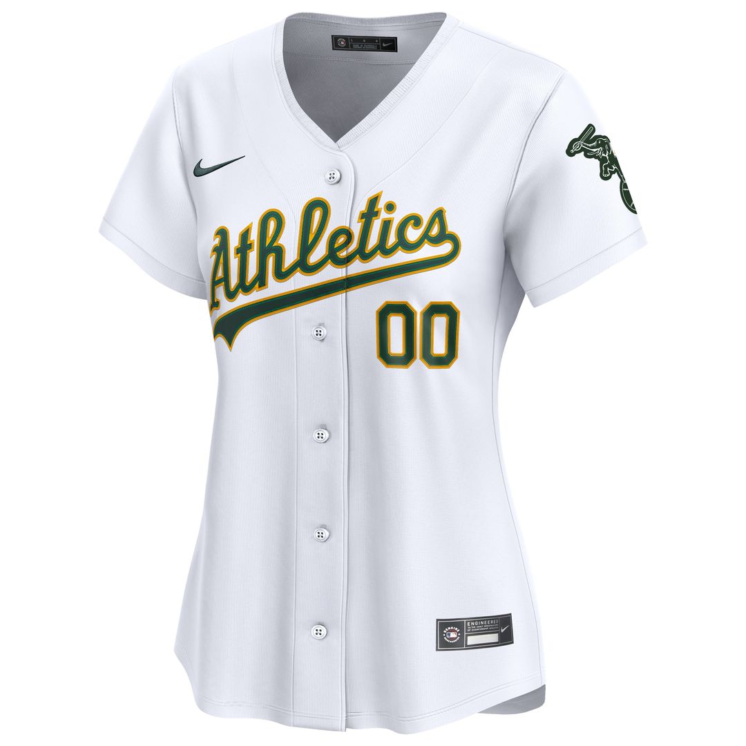Athletics Nike Women's Home Limited Custom Jersey - White Team Jersey Sports Fan Apparel