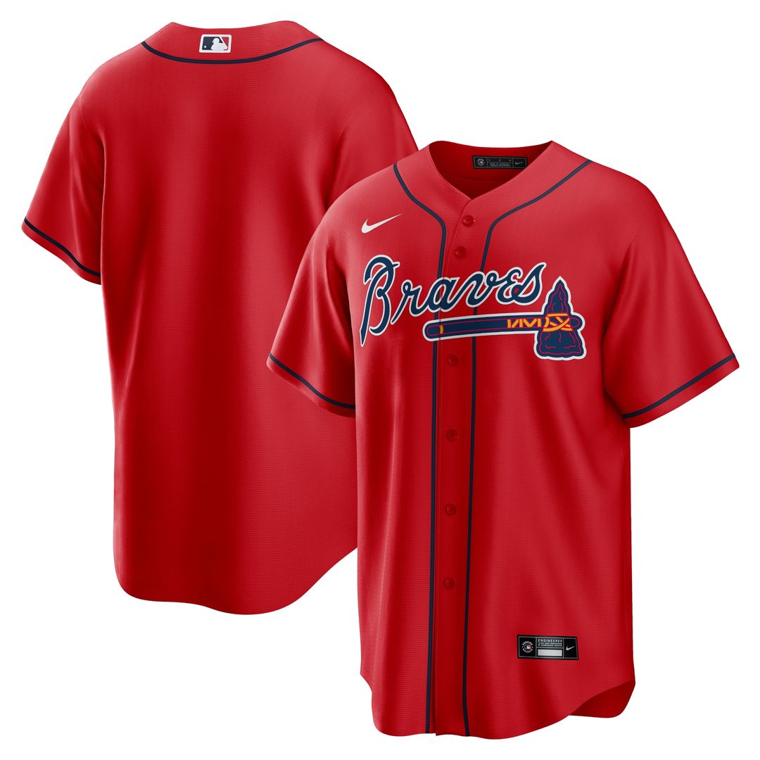 Atlanta Braves Nike Alternate Replica Team Jersey - Red Team Jersey Sports Fan Apparel