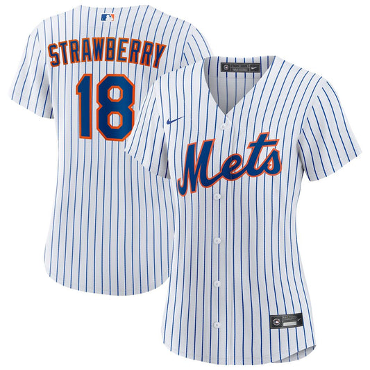 New York Mets Darryl Strawberry Nike Women's Home Replica Player Jersey - White Team Jersey Sports Fan Apparel