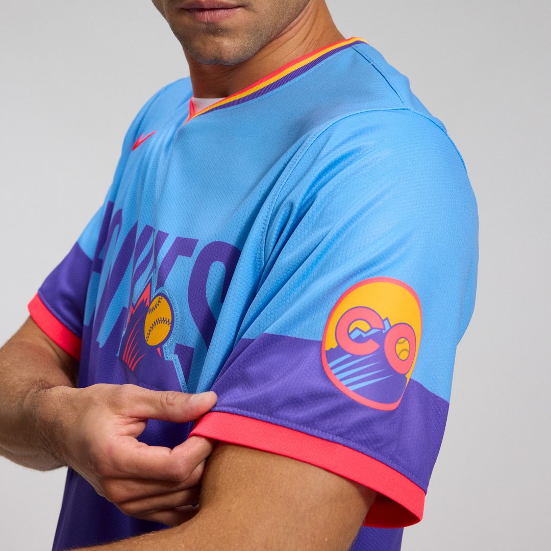 Colorado Rockies Nike 2025 City Connect Limited Jersey - Purple/Light Blue Team Jersey Sports Fan Apparel