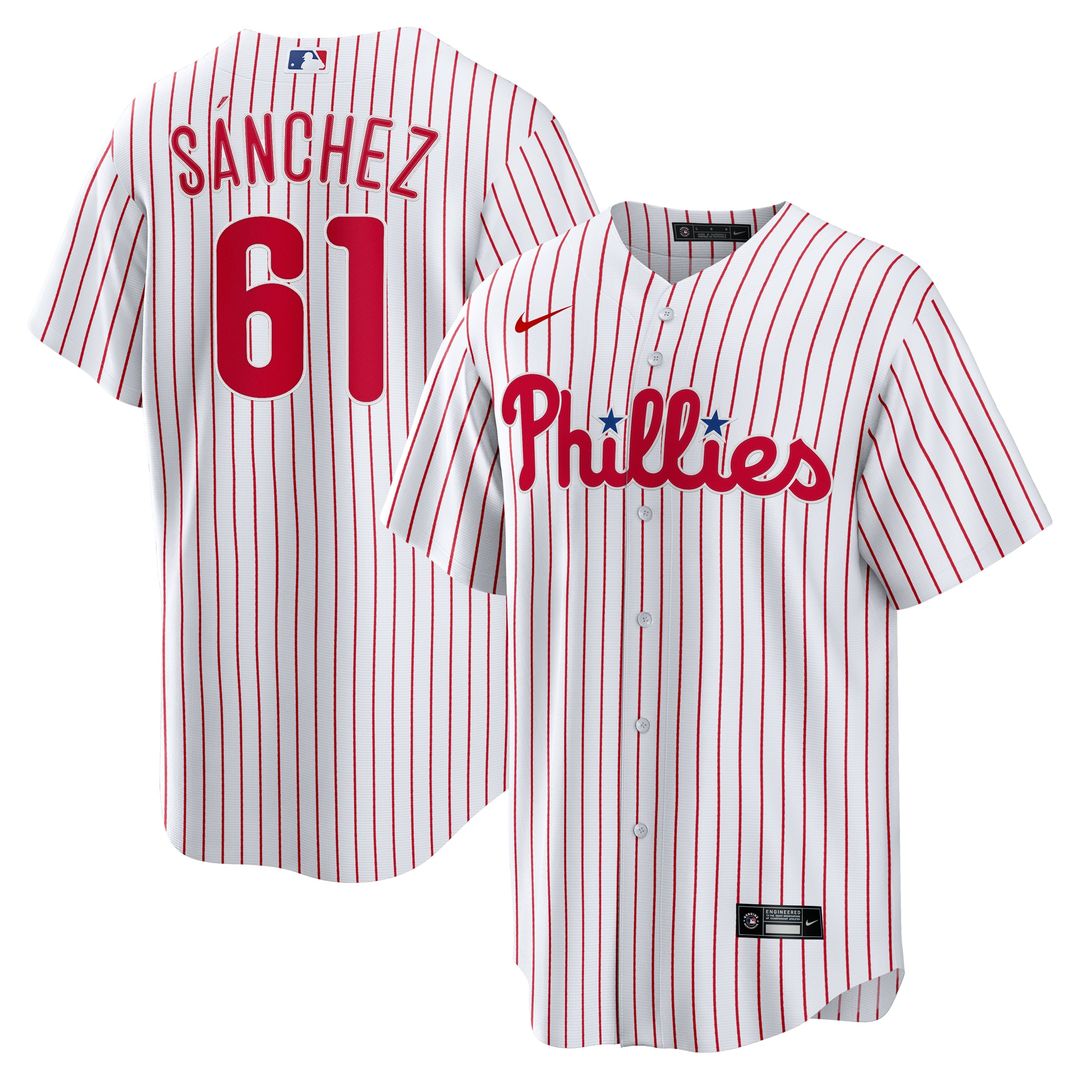 Philadelphia Phillies Cristopher Sanchez Nike Home Replica Jersey - White Team Jersey Sports Fan Apparel