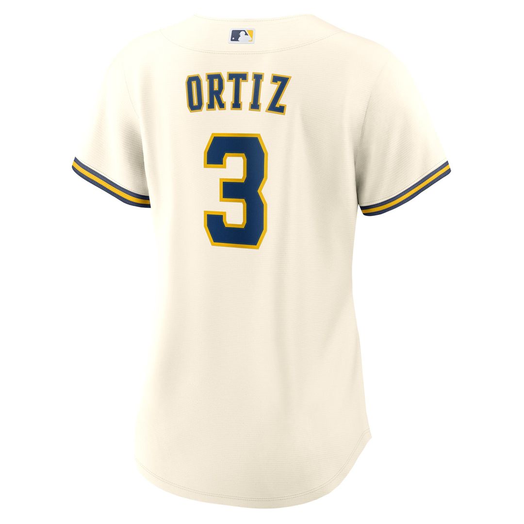 Milwaukee Brewers Joey Ortiz Nike Women's Home Replica Jersey - Cream Team Jersey Sports Fan Apparel