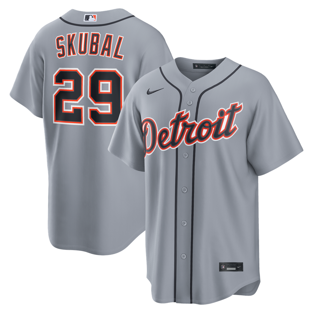 Detroit Tigers Tarik Skubal Nike Road Replica Jersey - Gray Team Jersey Sports Fan Apparel