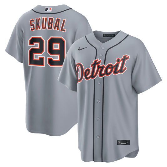 Detroit Tigers Tarik Skubal Nike Road Replica Jersey - Gray Team Jersey Sports Fan Apparel