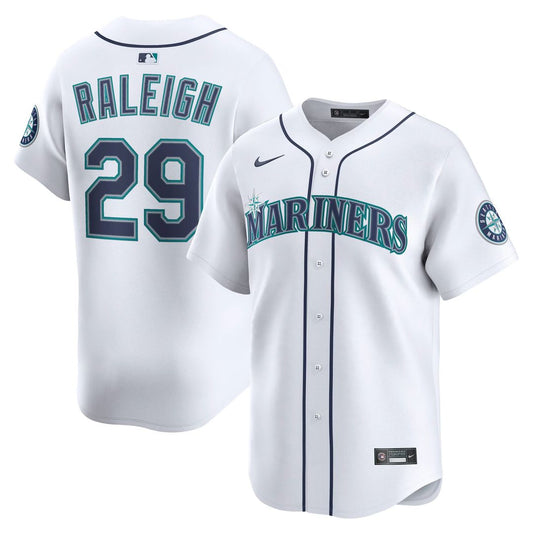 Seattle Mariners Cal Raleigh Nike Home Limited Player Jersey - White Team Jersey Sports Fan Apparel