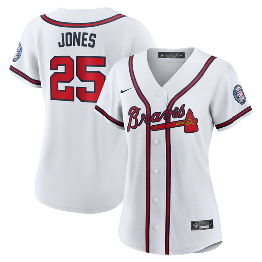 Atlanta Braves Andruw Jones Nike Women's 2026 Baseball Hall of Fame Retired Player Replica Jersey - White Team Jersey Sports Fan Apparel