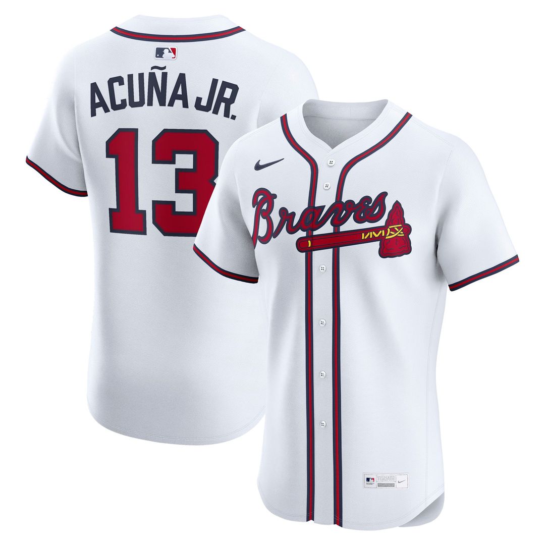 Atlanta Braves Ronald Acuña Jr. Nike Alternate 2 Elite Jersey - Red Team Jersey Sports Fan Apparel