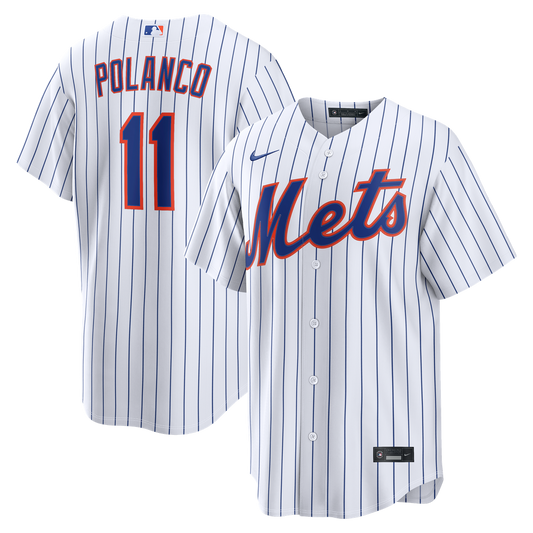 New York Mets Jorge Polanco Nike Home Replica Jersey - White Team Jersey Sports Fan Apparel