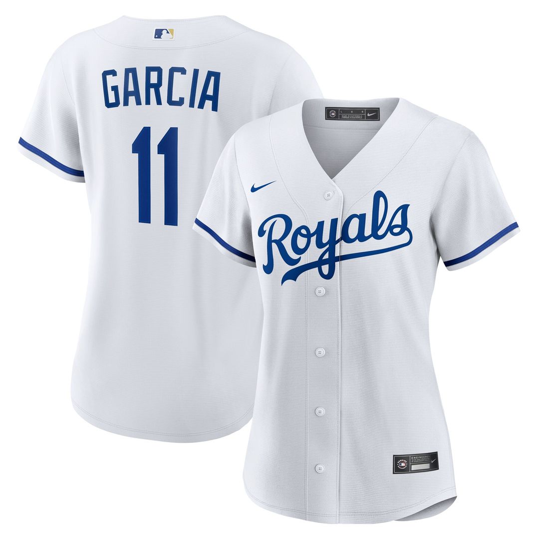 Kansas City Royals Maikel Garcia Nike Women's Home Replica Jersey - White Team Jersey Sports Fan Apparel