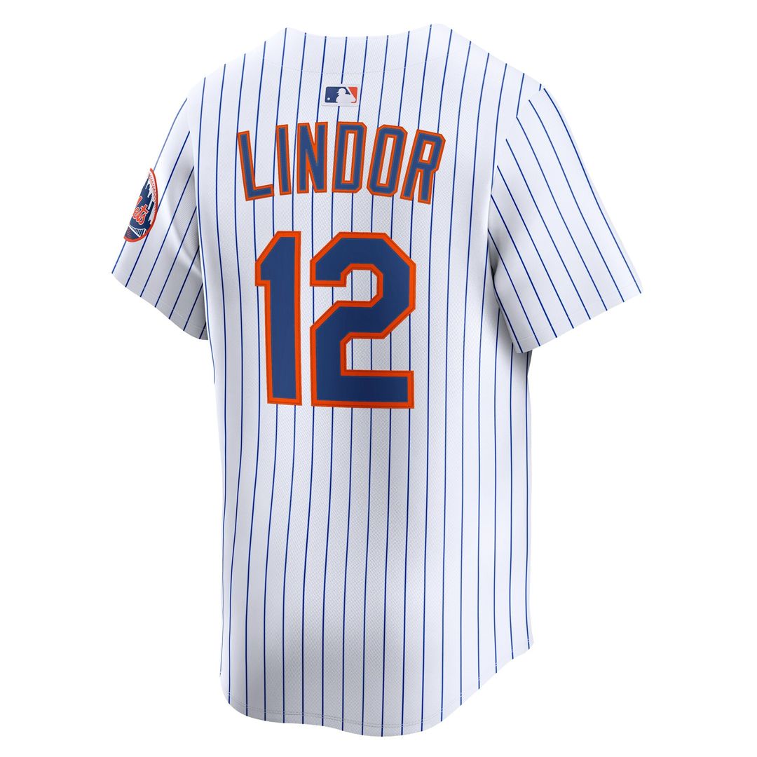 New York Mets Francisco Lindor Nike Home Limited Jersey - White Team Jersey Sports Fan Apparel
