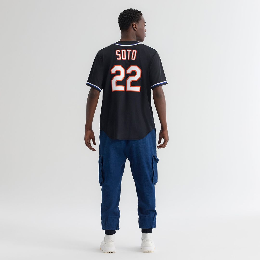 New York Mets Juan Soto Nike Fashion Replica Black Out Jersey Team Jersey Sports Fan Apparel