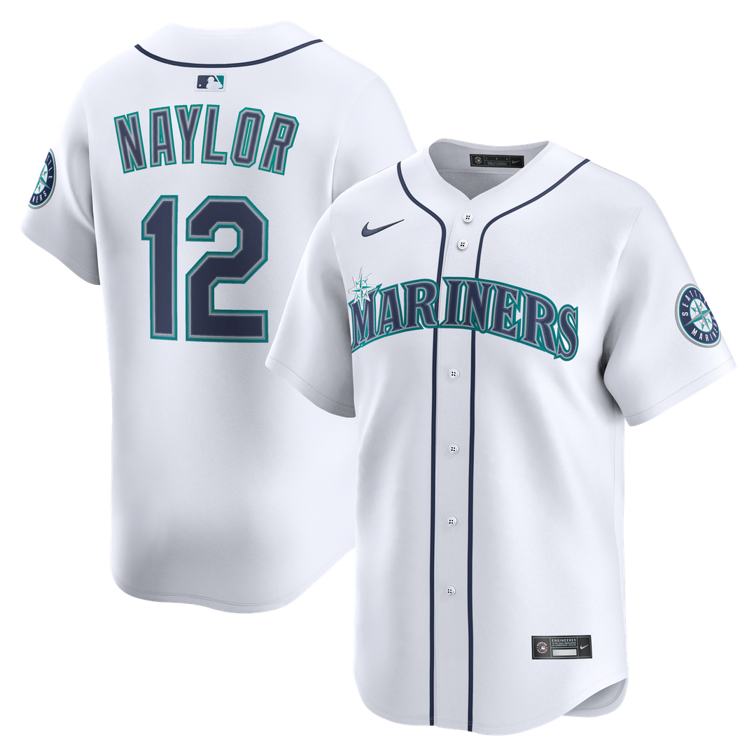 Seattle Mariners Josh Naylor Nike Home Limited Jersey - White Team Jersey Sports Fan Apparel