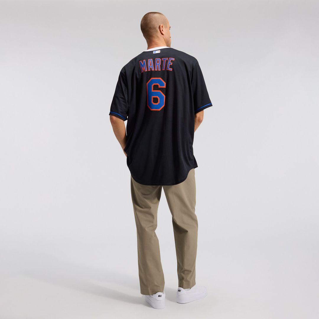 New York Mets Starling Marte Nike Alternate Replica Jersey - Black Team Jersey Sports Fan Apparel