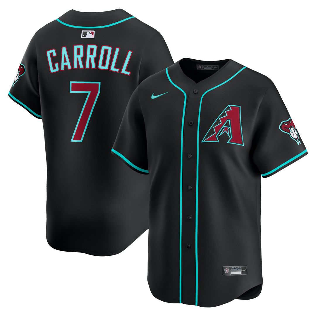 Arizona Diamondbacks Corbin Carroll Nike Alternate Limited Player Jersey - Black Team Jersey Sports Fan Apparel