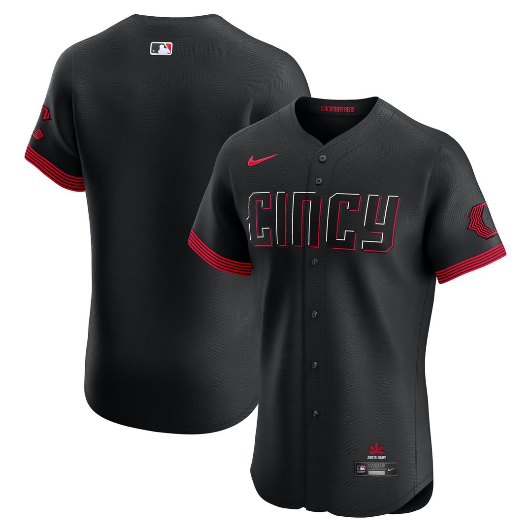 Cincinnati Reds Nike City Connect Elite Jersey - Black Team Jersey Sports Fan Apparel