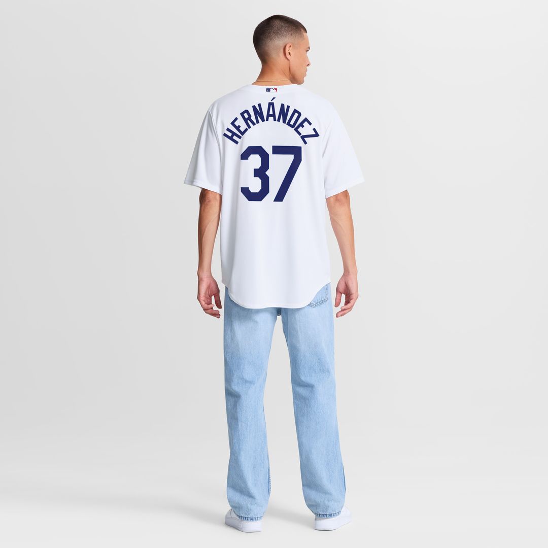 Los Angeles Dodgers Teoscar Hernández Nike Home Replica Jersey - White Team Jersey Sports Fan Apparel