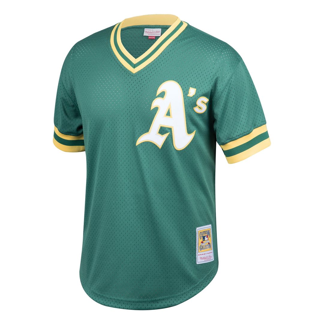 Athletics Rickey Henderson Mitchell & Ness Cooperstown Big & Tall Mesh Batting Practice Jersey - Green Team Jersey Sports Fan Apparel