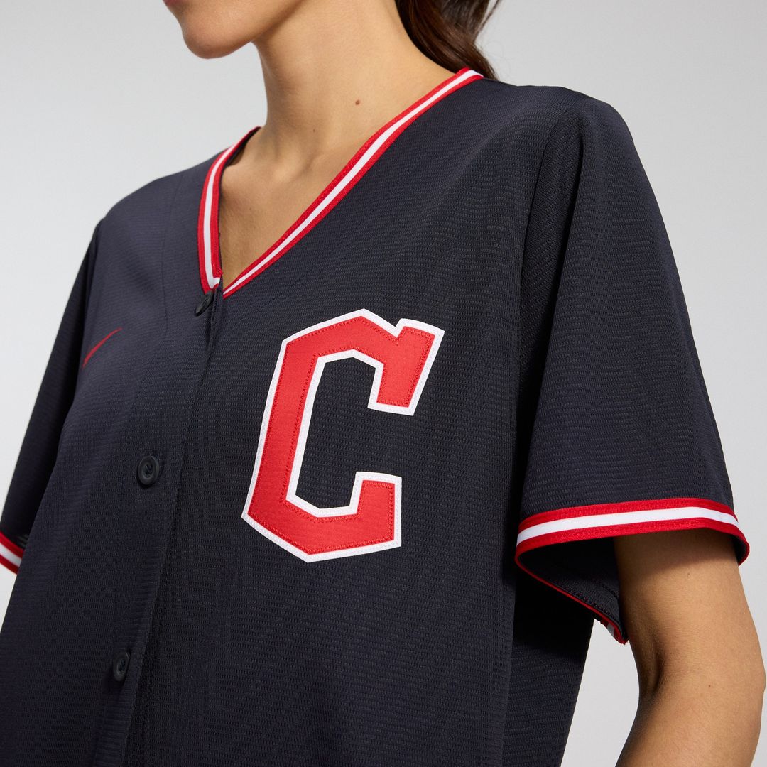 Cleveland Guardians Nike Women's Alternate Replica Jersey - Navy Team Jersey Sports Fan Apparel