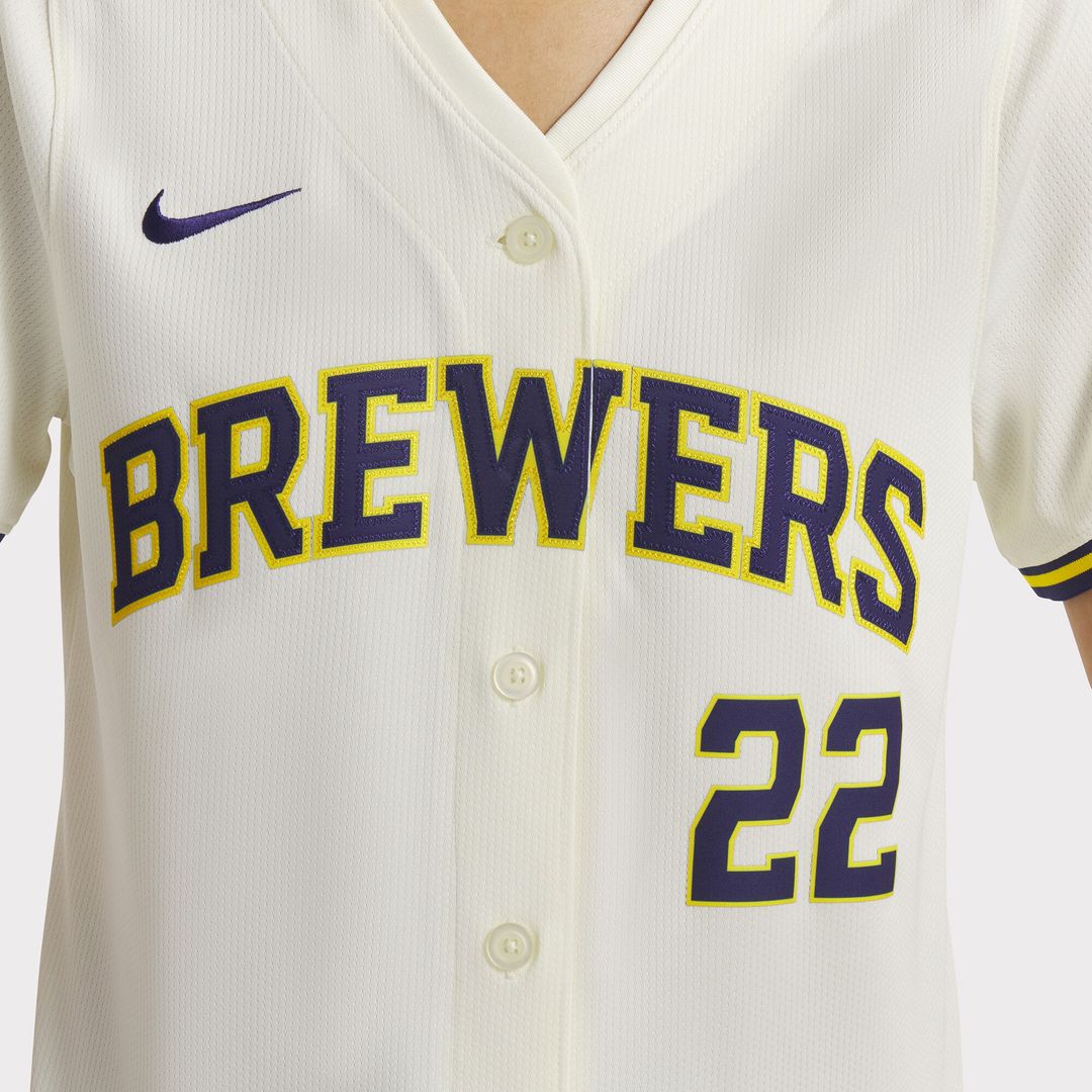 Milwaukee Brewers Christian Yelich Nike Women's Home Limited Player Jersey - Cream Team Jersey Sports Fan Apparel